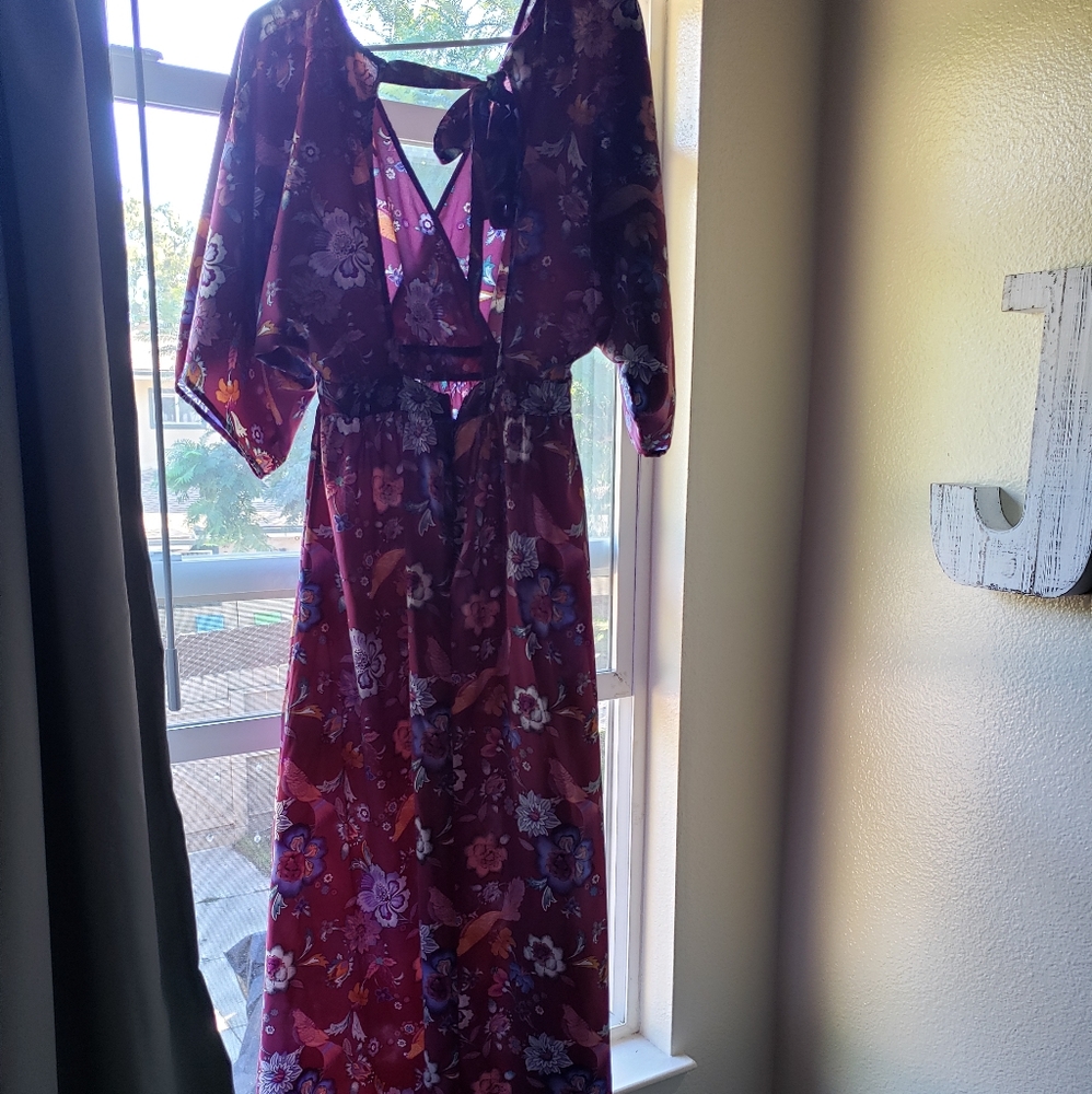 Purple floral maxi